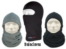 Balaclavas for winter outer layer on the head