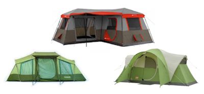 Multiroom family cabin camping tents