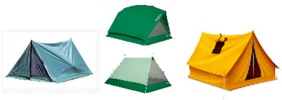 A frame wedge shaped camping tents Pup-Tent