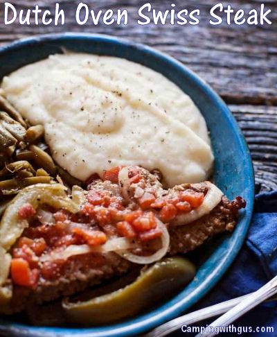 Dutch oven Swiss Steak - Campfire Dinner Recipe